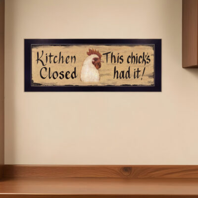 Kitchen Closed Black Framed Print Kitchen Wall Art