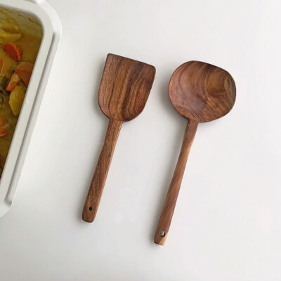 Korean Teak Wooden Kitchen Utensils Set
