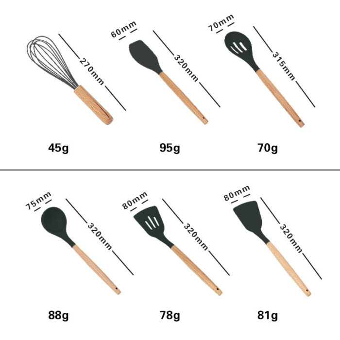 Silicone Kitchen Utensils Set - Image 3