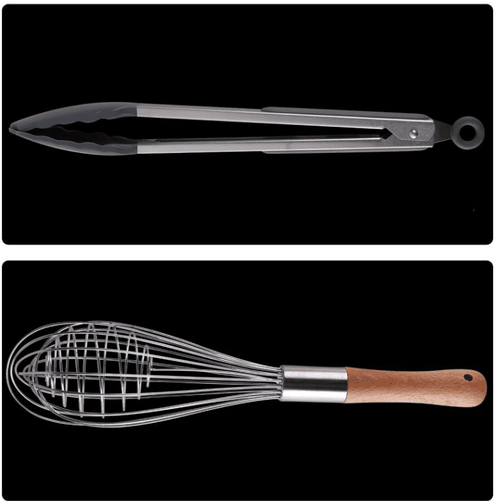 Silicone Kitchen Utensils Set with Wooden Handle - Image 4