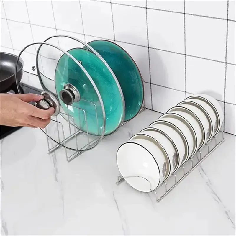 Stainless Steel Kitchen Bowl Organizer Rack - Image 2
